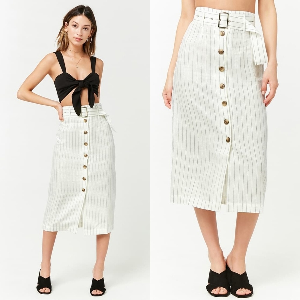 NWT BELTED A LINE SKIRT